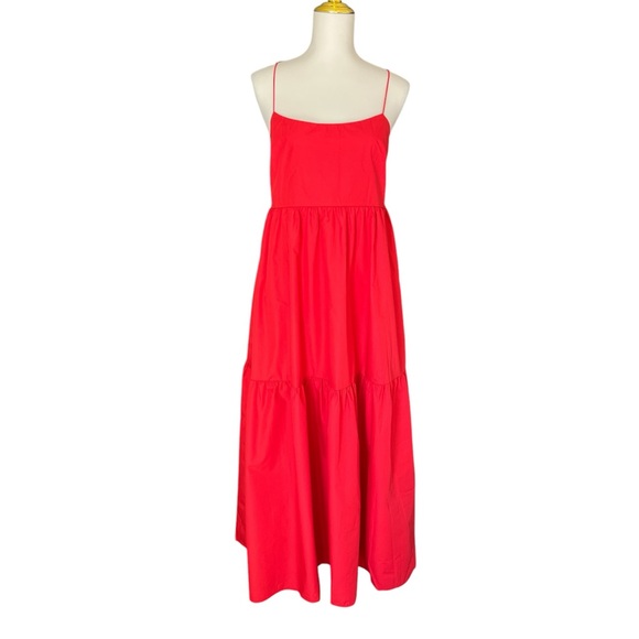 Commense Red XL Solid Backless Spaghetti Strap Sleeveless Maxi Sundress - Picture 1 of 8